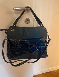 Borsa Carpisa vernice blu elettrico