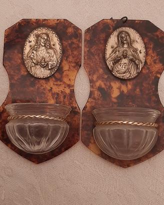 Coppia acquasantiere vintage