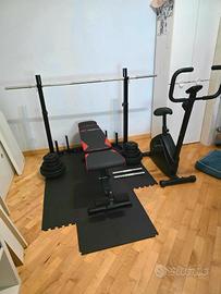 palestra completa rack pesi bilanceri