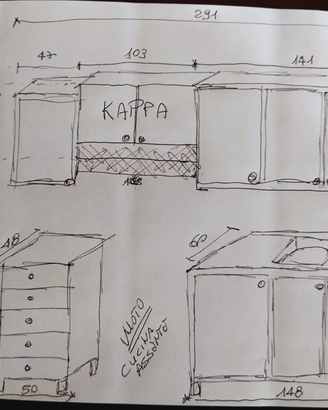 Cucina lineare usata