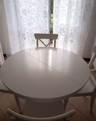 tavolo rotondo Ikea allungabile + 4 sedie