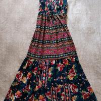 Vestito Lungo Estivo Floreale Bohemien Taglia Unic