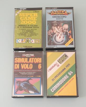 Lotto di 4 Giochi Commodore 64/128 Anni 80