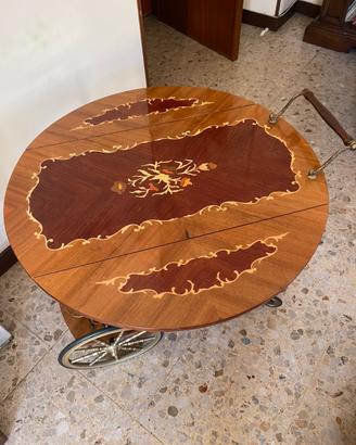 CARRELLO BAR VINTAGE STILE HOLLYWOOD REGENCY