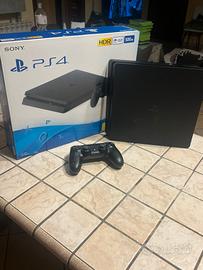 Play Station 4 slim + DualShock 4 + Scatola.