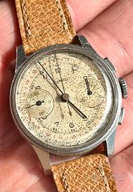 Cronografo vintage cassa acciaio scalino venus 175