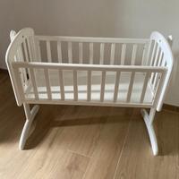 culla a dondolo bianca - nuova