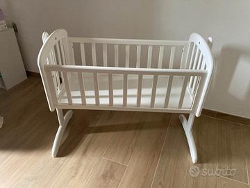 culla a dondolo bianca - nuova