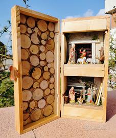 Presepe artigianale a LED  29x11x13