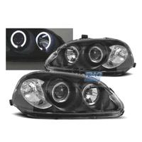 FARI PER HONDA CIVIC 99-01 ANGEL EYES SFONDO NERO