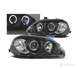 FARI PER HONDA CIVIC 99-01 ANGEL EYES SFONDO NERO