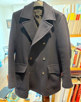 Caban blu Prada in lana – Taglia 50 – Doppiopetto