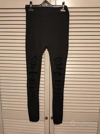 Leggins con tagli e collant
