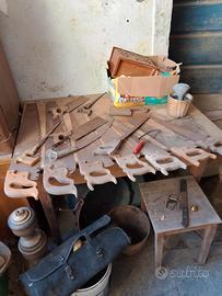vecchie seghe da falegname 