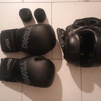 guantoni boxe e casco