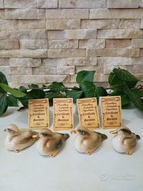 4 papere in porcellana Capodimonte