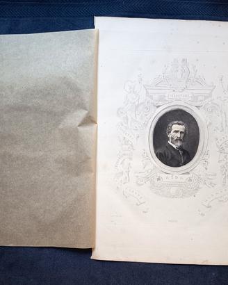 Acquaforte antica del 1876 di Giuseppe Verdi.
