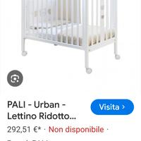lettino bimbo pali con materasso