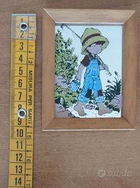 Quadretto a specchio bambino vintage