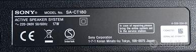 Soundbar 2.1 SONY HT-CT180 con Subwoofer Wireless