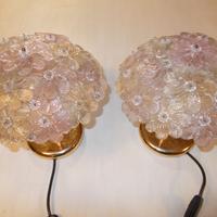 coppia lampade murano seguso per venini 1970