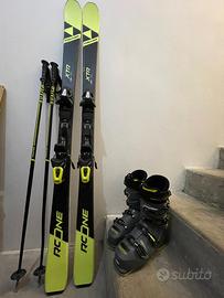 Set completo sci, scarponi e racchette