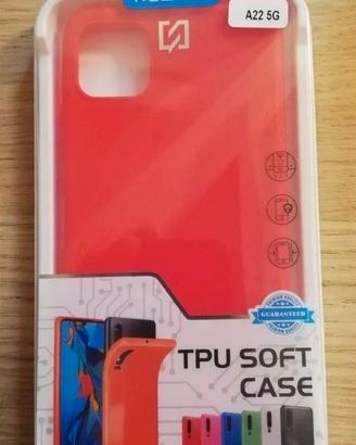 Cover compatibile Samsung A22 5G, colore rosso