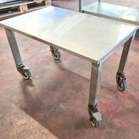 tavolino inox con ruote usato