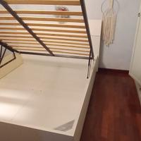 Letto contenitore matrimoniale bianco