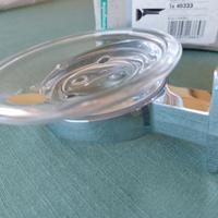 Portasapone acciaio/vetro hansgrohe 