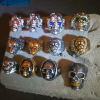 12 anelli in acciaio 