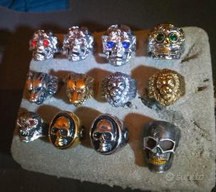 12 anelli in acciaio 