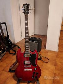 chitarra elettrica Eko DV-10 diavoletto red