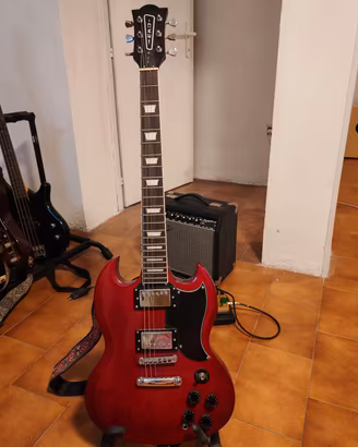 chitarra elettrica Eko DV-10 diavoletto red