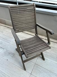 Sedie, poltroncine in legno x giardino o terrazzo