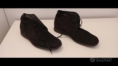 Stivaletti Polacchini in pelle scamosciata nera 42