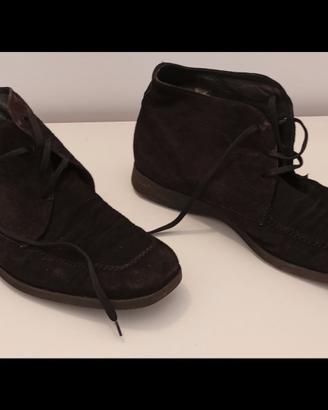 Stivaletti Polacchini in pelle scamosciata nera 42