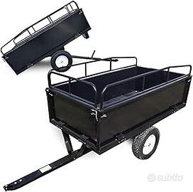 Rimorchio per trattorino tagliaerba, ribaltabile