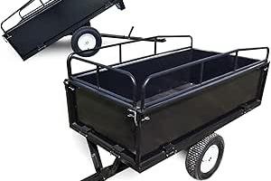 Rimorchio per trattorino tagliaerba, ribaltabile