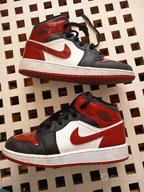 Air Jordan bambino Mid black and Fire Red nr 36 EU