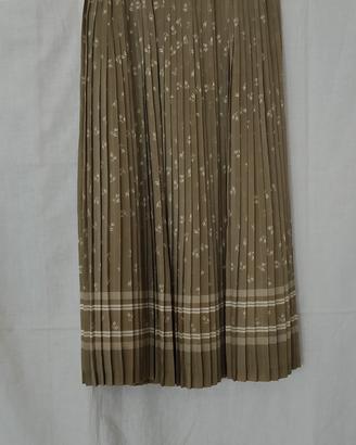 Gonna, plissé, midi, verde, tg. XS