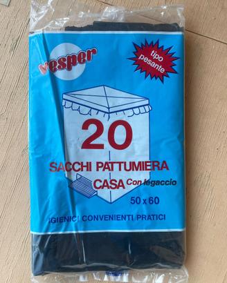 Sacchi spazzatura in plastica in confezione origin