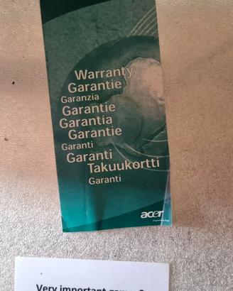 1463-Manuale Garanzia PC Portatile Acer