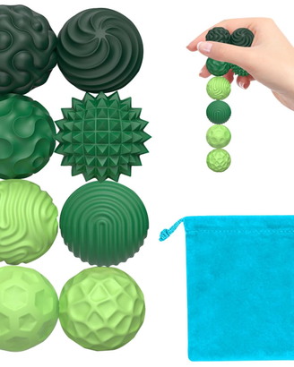 Set 8 Palline Magnetiche Antistress in Silicone