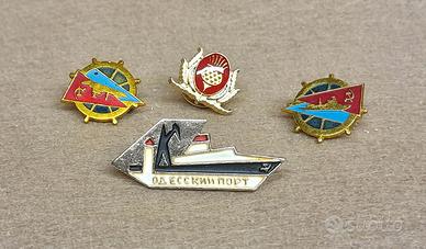 4 Spille da bavero Unione Sovietica 1972 Odessa