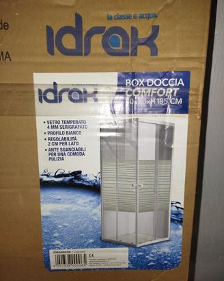 Box doccia vetro temperato 80x80x185