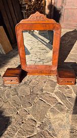 Specchiera antica da appoggio con cassettini – Sti