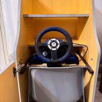 Volante fanatec + pedaliera e postazione