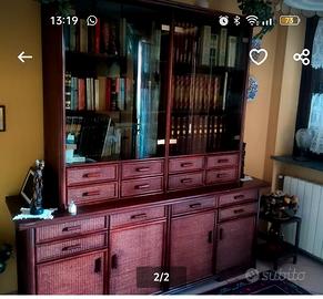 libreria in rattan 