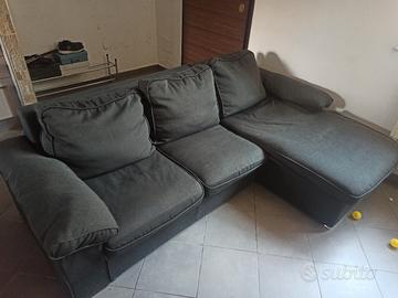 divano con penisola contenitore